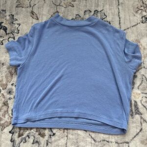 SHEIN Light Blue Knit Short Sleeve Top